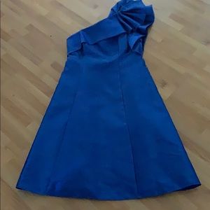 Blue on shoulder dress